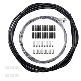 SHENGYIG Bicycle Brake Cable, Brake Cable Cover with 2.5 m, Brake Cable Road Bike with 2 m Shift Cable, Bicycle Brake Cable Includes Brake Caps, Gear Cable Caps, End Caps, O-Rings and Copper Brake