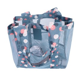 SIQITECH Beach Bag Women's Shoulder Bag Polyester Mesh Shoulder Bag Breathable Foldable Shopping Bag Transparent Travel Bag Food Make Up Handbag for Travel Work Picnic Shopping