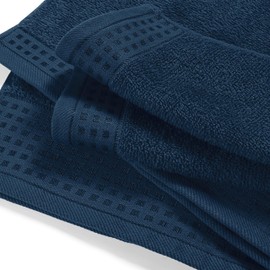 GLAMBURG Ultra Soft Cotton 6 -Piece Hand Towel Set 16x24 Inch, Ideal for use in Bathroom, Kitchen, Gym, Spa & General Cleaning, Compact & Lightweight Multi Purpose Hand Towels - Mineral Blue