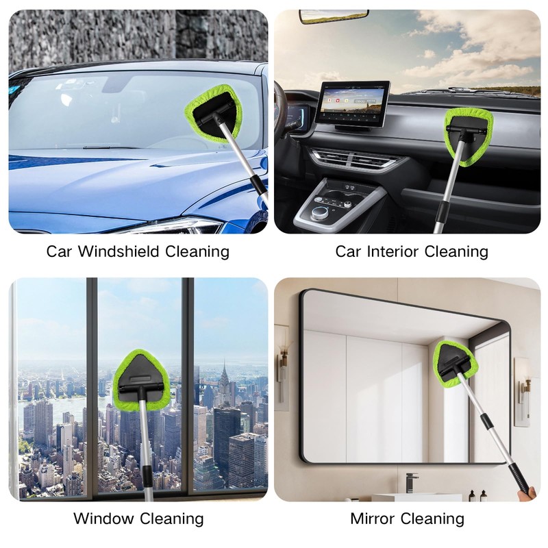Qydipclin 10pcs Windshield Cleaner Tool, Car Window Cleaning Wash Kit