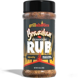Grillaholics Steak Rub – Brazilian Steakhouse Style Churrasco Seasoning for BBQ, Grilling & Smoking – Bold Blend for Picanha, Ribeye, Beef, Pork & Chicken