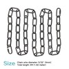 Helunsi Lighting Chain, 6 Feet Black Light Fixture Chain, Metal