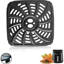 HQT 4QT Air Fryer Grill Pan for Gourmia GAF414 Digital Air Fryers, Upgraded Air Fryer Grill Crisper Plate Tray Rack Insert Grate Grid Shelf for 4QT Gourmia Air Fryer, Nonstick, Dishwasher Safe