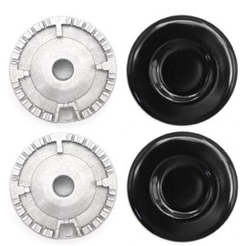 CADUFUELLY 2 Pack 2.95" Oven Gas Hob Burner Crown Flame Cap Cover, Universal Burner Gas Cooker Hat Set, Replacement for Sabaf Gas Stoves