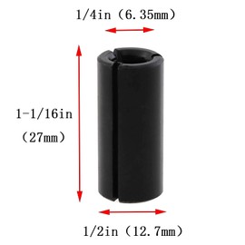 GZWZH 3PCS 1/2-1/4inch Woodworking Conversion Handles for Engraving Machines/Trimming/Collet Adapters/Bakelite Milling Adaptor