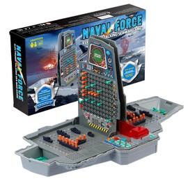 LEAFITOYS Naval Force Electronic Battle Game, Talking Sea Battle Radar Reload Strategy Board Game for Kids with Lights, Sounds, Special Attacks, 200 Preset Ship Layouts Quick Set-up, 1-2 Players Family Game