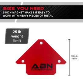 ABN Arrow Welding Magnet Fabrication Holder - 25lb Strong Positioning Square Welding Table Magnet Clamp for 45, 90, 135 Degree Angles