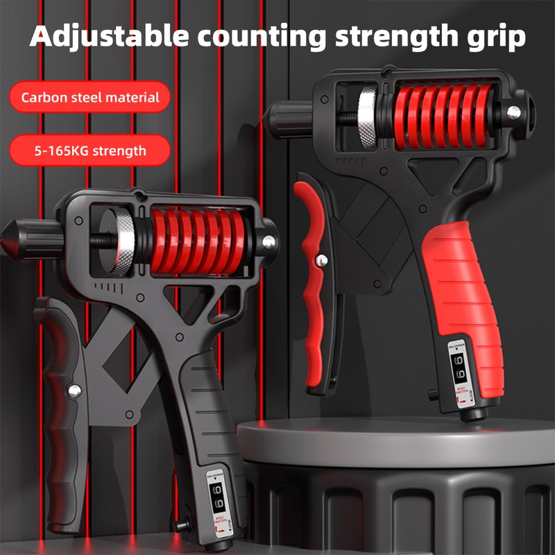 Adjustable Hand Grip Strength Trainer with Ergonomic Design Carbon Steel
