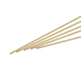 sourcing map Pack of 20 Brass Round Rods 0.8 mm 200 mm Lathe Bar Steel for RC Model DIY
