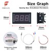 FBBULES LED Digital Thermometer with K-Type Thermocouple Probe, Waterproof, -30-800