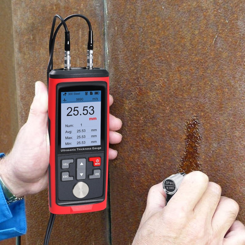 Ultrasonic Thickness Gauge Digital Metal Thickness Gauge, 0.03~11.8inches Range Coating