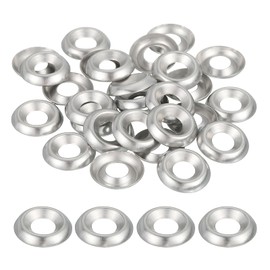 MECCANIXITY 100 Pcs #10 Countersunk Finish Washers, 304 Stainless Steel Cup Washer Gasket for Screws Bolts Machinery Construction, Silver