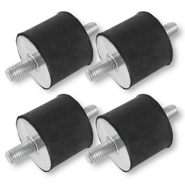 4x Rubber Buffer Anti-Vibration Damper Silent Block Machine Feet Metal Thread (T) M12 50 x 43 mm