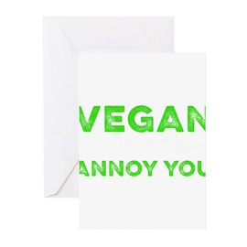 CafePress Vegan Animal Rights Vegetarian Libe Greeting Cards Greeting Card (20-pack), Note Card with Blank Inside, Birthday Card Glossy