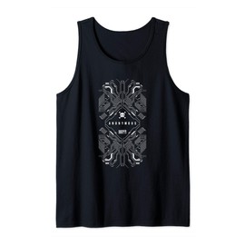Futuristic Cyberpunk Tech-wear - Geometric HUD SciFi fans Tank Top