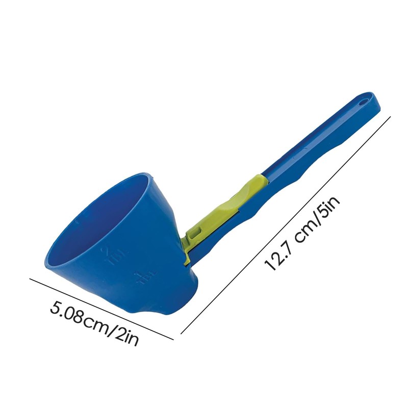 Measuring Spoon Funnel, 2 In 1 Sliding Scoop Funnel, Powder