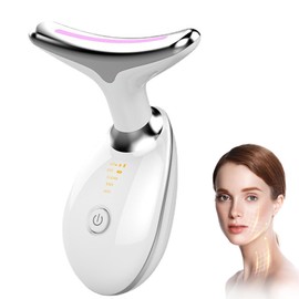 Face Massager Against Wrinkles, 7 Colours LED Light EMS, 3 Modes Face Massager, Constant Heating to 45°C V Shape Face Device, Face Massage, Facial Lift