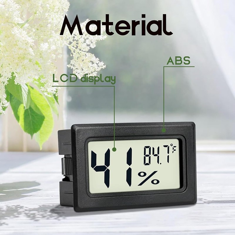Fowecry 6Piece Mini Hygrometer Indoor Humidity Meter Hygrometer Digital Thermometers