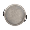 Kate and Laurel Bruillet Farmhouse Wood Round Ottoman Tray, 24