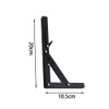 LUCKYBEE 2-Piece Shelf Bracket, L-Shaped, Shelf Support, Bracket, Foldable, Iron,