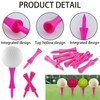 JYNARIX 60 PCS Pink Golf Tees, Pink Golf Tees 57mm