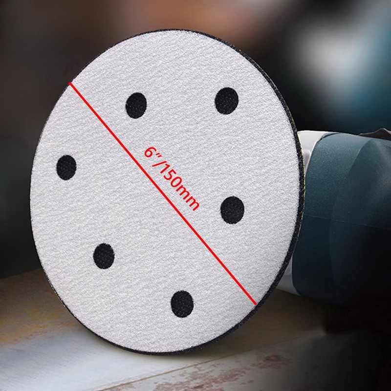 Diameter 5.9 inches (150 mm) Diameter White Sandpaper Round Sandpaper