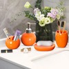 JHLAYKG Orange Bathroom Accessories Set 4 Pcs, Ceramic Bathroom Accessory