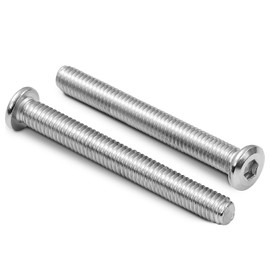 1/4-20 x 3-1/2" Flat Head Socket Head Screw Furniture Bolts Countersunk Connector Screws, Stainless Steel 18-8 (304), Bright Finish, Fully Threaded, 10 PCS