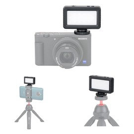 Kiwifotos Luz de video LED recargable de 600 mAh para Vlog, selfie, grabación de video y transmisión en vivo, 18 LED integrados, 5600 K, CRI 95+, mini luz LED portátil en cámara, trípode y smartphone