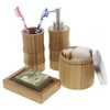 Kosmetex Bamboo Soap Dish in Tiki Style Two-Piece Made of