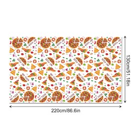 CC HOME 1 Pack Pizza Party Plastic Tablecloth 54 x 87 Inch Long Rectangular Table Cover for Buffet,Birthday Party Holiday Dinner,Picnic or Tablecloth for Kitchen Event Use