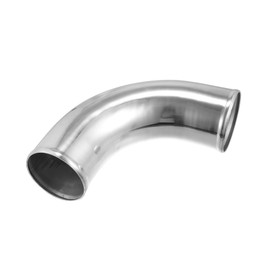 REPAIROCK OD 3.5" 89mm Leg Length 4" 100mm Aluminum Alloy Tube Intercooler Pipe 90 Degree Bend Elbow Air Intake Tube Silver Tone for Car Auto Replacement Parts