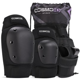 Rodilleras para mujereshombresjuveniles, rodilleras y coderas para adultos con protectores de muñeca para patinaje, monopatín, patinaje y patinete    