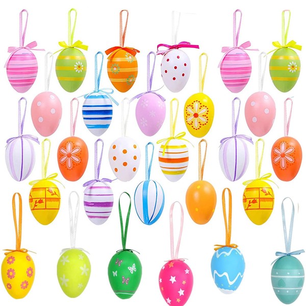 Easter Eggs Decoration, Pack of 36 Hanging Easter Eggs for