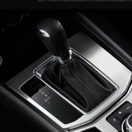 Beautost Fit for Mazda 2017 2018 2019 2020 2021 2022 2023 2024 2025 CX-5 CX5 Interior Gear Shift Knob Console Media Panel Cover Trim Stainless Steel (Silver Gear Panel)