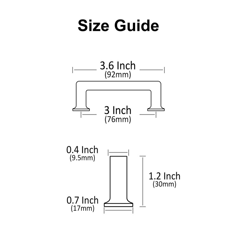 Alzassbg 10 Pack Polished Chrome Cabinet Pulls, 3 Inch(76mm) Hole