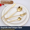 24-Piece Gold Silverware Set Gold Flatware Set for 6, Gold