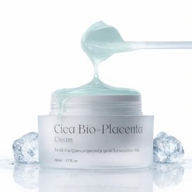 NATURAL DERMA PROJECT NDP Cica Cream - Crema hidratante facial de gel para aliviar quemaduras solares, hidratante coreano ligero para pieles sensibles