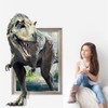 HOTIYOK Wall Sticker, Fake Window, Fashionable, 3D Dimensional, Dinosaurus, Prehistoric