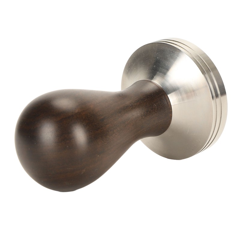 Coffee Tamper Solid Wood Handle Stainless Steel Easy to Use