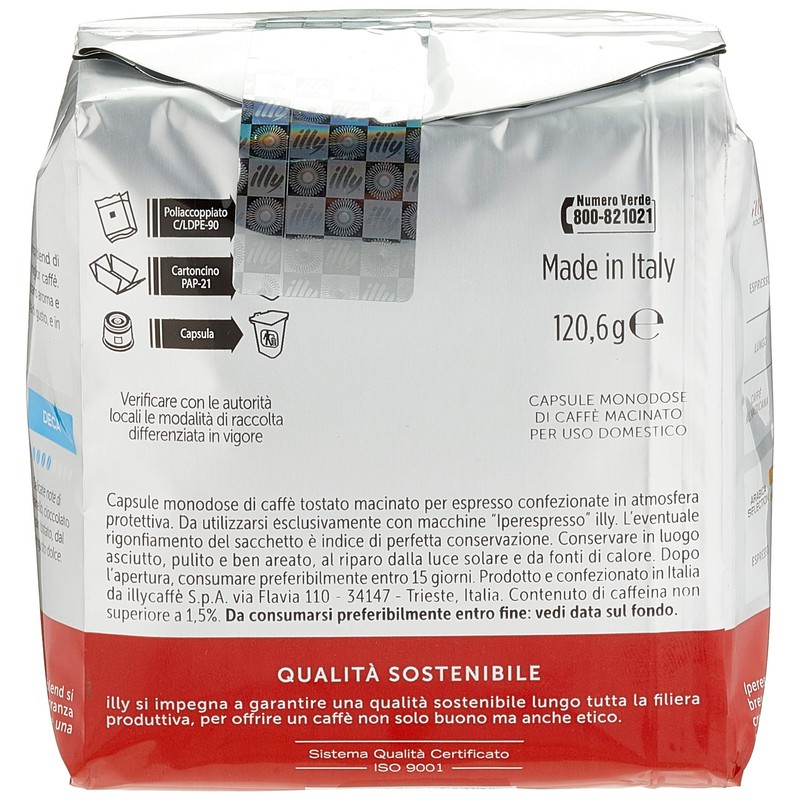 illy Coffee, Classico Espresso Coffee Capsules, Medium Roast, 100 Percent