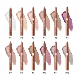 MAEPEOR 10 Colors Cream Eyeshadow Stick Silky Smooth Matte Shimmer Eyeshadow Pen Waterproof and Long Lasting Shadow Pencil for Girls and Women (Color 01)