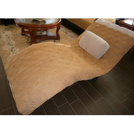 OctoRose ® Quilted Micro Suede Customised Sectional Sofa Throw Pad Furniture Protector Sold by Piece Rather Than Set (Camel, 35x62)