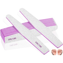 Eastrise Nail Files,Professional Nail Files Double Sided Emery Board(100/180 Grit) Nail Styling Tools Pet Grooming Tools for Home and Salon Use(Rhombus-12 pcs)