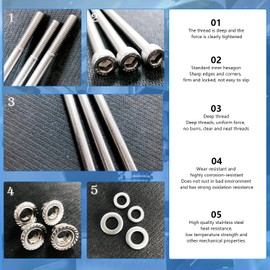 BIGLKNM Cylinder Head Studs Kit & Engine Bolt Screw Kit Replacement for 1999-2008 Sportrax 400 TRX400EX 2x4, 2009 2012 2013 2014 TRX400X 2x4 Heavy Duty Cylinder Head Stud Nuts Bolts Kit