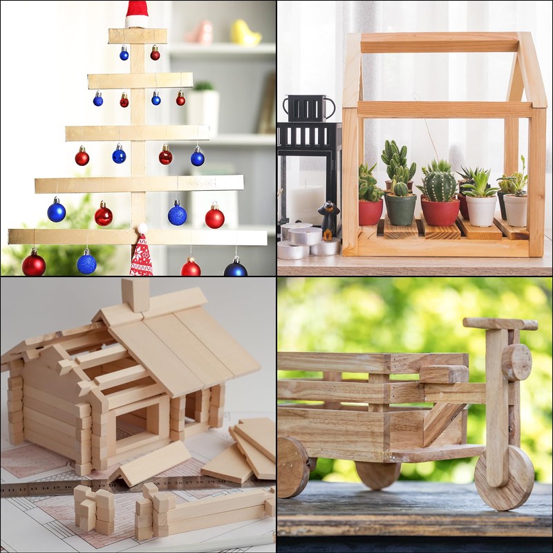 PATIKIL 3/8 Inch Dowel Rods Wood Sticks, 20 Pcs 10