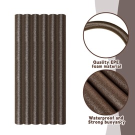 Nezyo 12 Pack Pool Noodles Foam Swim Noodles 52 Inch Jumbo Hollow Swimming Pool Noodle Bulk Floats Heavy Duty for Xmas Decoration Craft Projects Padding Bumper(Brown)