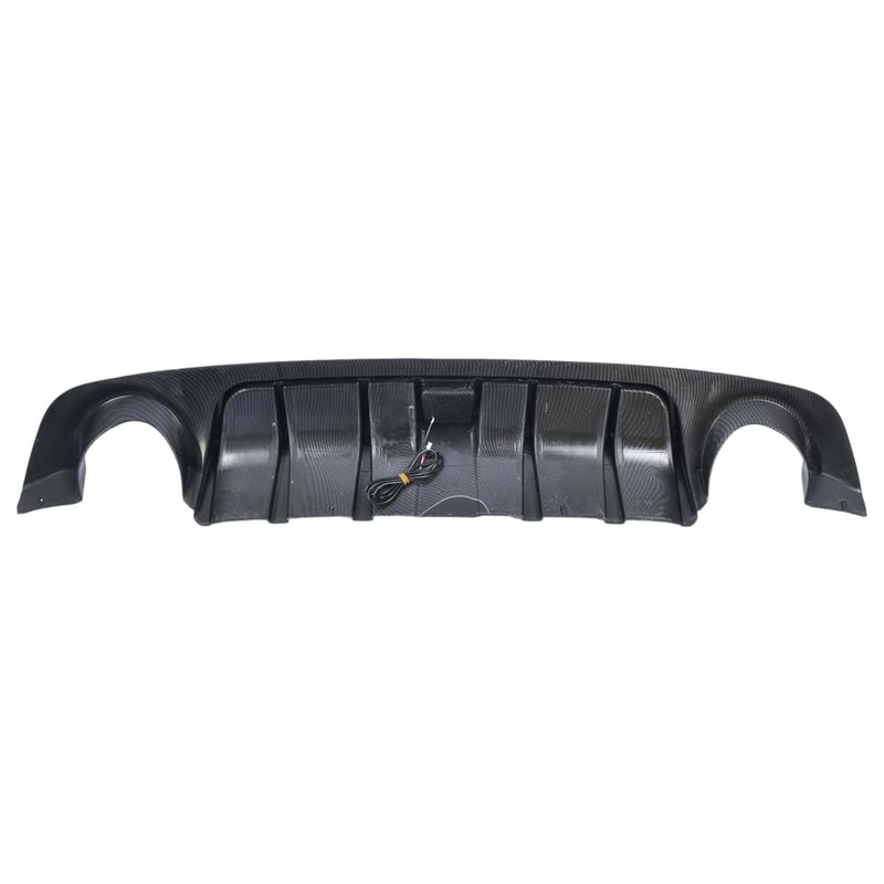Promrmr Rear Bumper Lip Diffuser Splitter With Brake Light Black