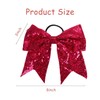 chiduerm 16Pcs Cheerleading Bows 8 Inch Large Cheer Hair Bows