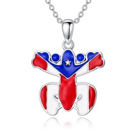 ROMANTICWORK Puerto Rican Coquí Frog Necklace 925 Sterling Silver Jewelry Puerto Rican Coquí Frog Pendant Gift Birthday Christmas for Women
